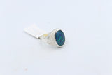 Stg Silver Mens Ring with Triplet Opal