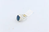 Stg Silver Mens Ring with Triplet Opal