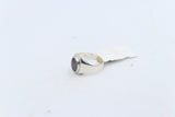 Stg Silver Mens Ring with Triplet Opal