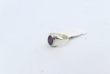 Stg Silver Mens Ring with Triplet Opal
