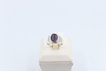 Stg Silver Mens Ring with Triplet Opal