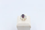 Stg Silver Mens Ring with Triplet Opal