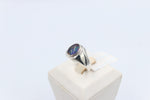 Stg Silver Mens Ring with Triplet Opal