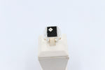 Stg Silver Mens Ring with Onyx