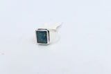 Stg SIlver Mens Opal Ring