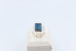 Stg SIlver Mens Opal Ring