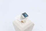 Stg SIlver Mens Opal Ring