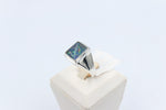 Stg SIlver Mens Opal Ring