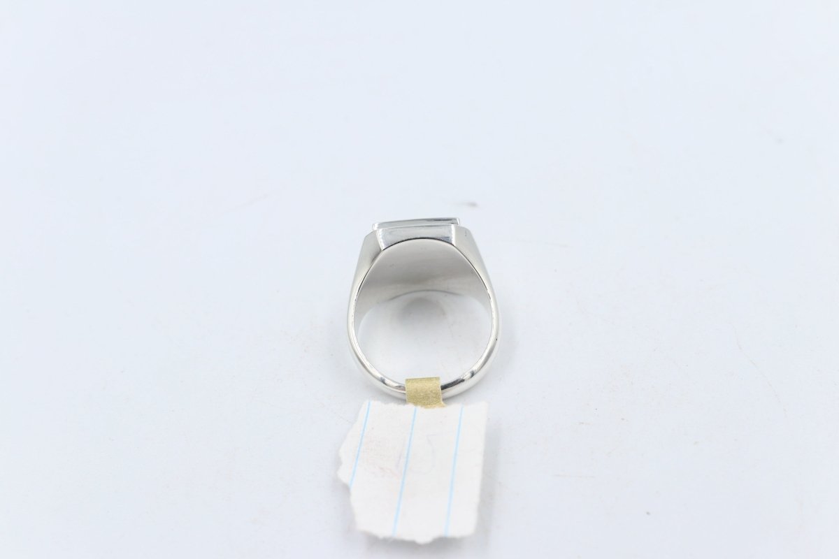 Stg SIlver Mens Opal Ring