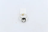 Stg Silver Mens Ring with Black Onyx  & silver Horsehead