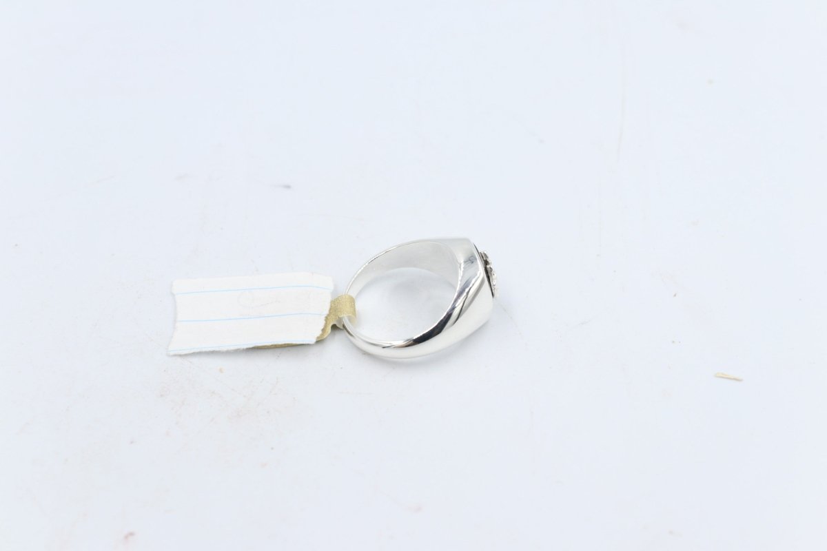 Stg Silver Mens Ring with Black Onyx  & silver Horsehead