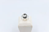 Stg Silver Mens Ring with Black Onyx  & silver Horsehead