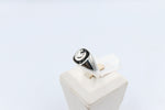 Stg Silver Mens Ring with Black Onyx  & silver Horsehead