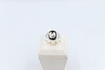 Stg Silver Mens Ring with Black Onyx  & silver Horsehead