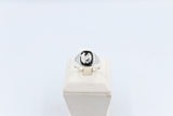 Stg Silver Mens Ring with Black Onyx  & silver Horsehead