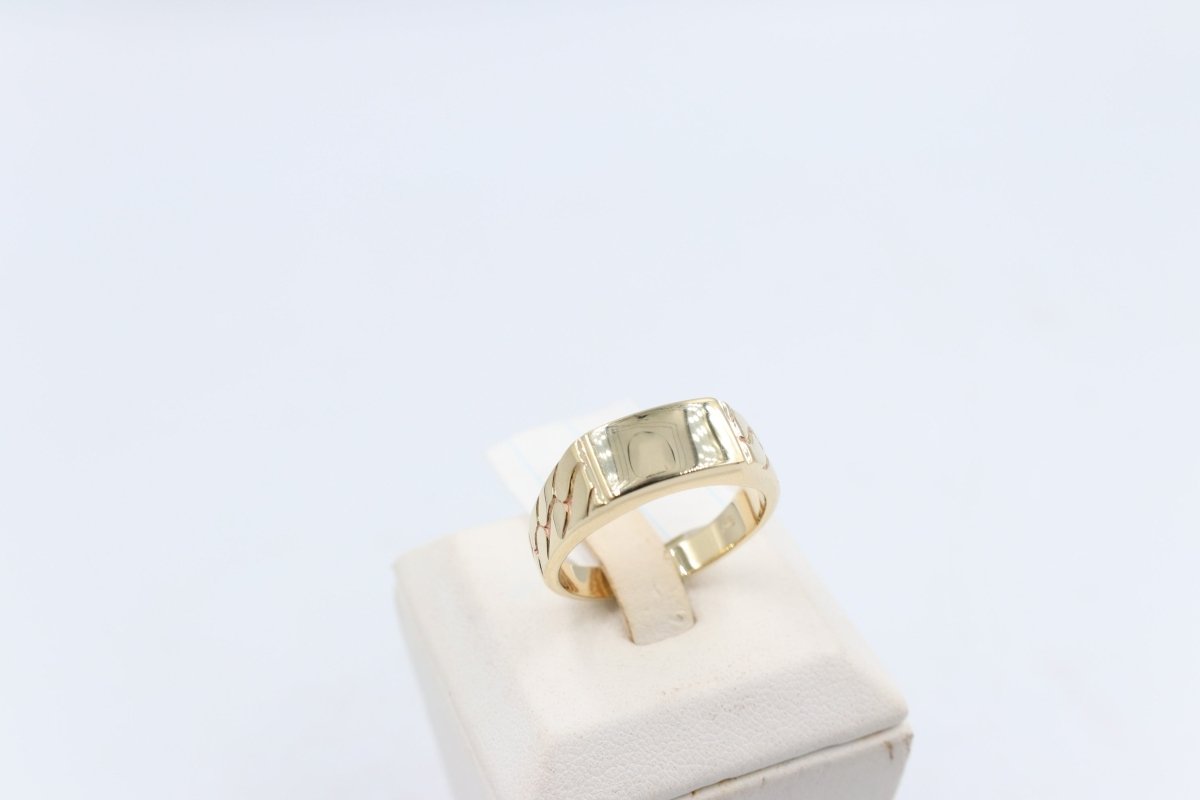 9ct Gold Mens Polished Gents Ring