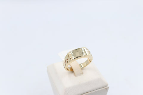 9ct Gold Mens Polished Gents Ring