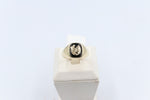 9ct Mens Ring with Black Onyx  & silver Horsehead