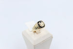 9ct Mens Ring with Black Onyx  & silver Horsehead