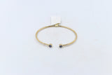 9ct Gold Cuff Flex Bangle with Opals