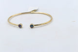 9ct Gold Cuff Flex Bangle with Opals