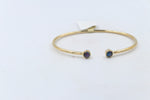 9ct Gold Cuff Flex Bangle with Opals