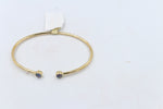 9ct Gold Cuff Flex Bangle with Opals