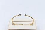 9ct Gold Cuff Flex Bangle with Opals