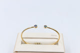 9ct Gold Cuff Flex Bangle with Opals