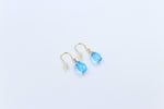 9ct Gold Genuine Blue Topaz Drop Earrings
