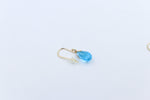 9ct Gold Genuine Blue Topaz Drop Earrings