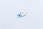 9ct Gold Genuine Blue Topaz Drop Earrings