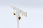 9ct Gold Genuine Garnet Drop Earrings SYE468G