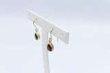 9ct Gold Genuine Garnet Drop Earrings SYE468G