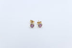 9CT Gold Amethyst and Diamond Earrings SYE1892A