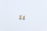 9CT Gold Blue Topaz and Diamond Earrings SYE1892BT