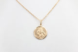 9ct Solid Saint Christopher Pendent 16mm