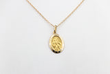 9ct Solid Saint Christopher Pendent 16mm