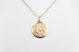 9ct Solid Saint Christopher Pendent 20mm