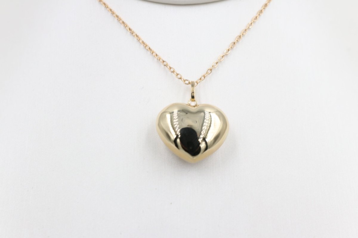 9ct Gold Medium Puff Heart