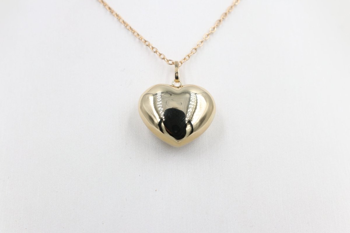 9ct Gold Medium Puff Heart