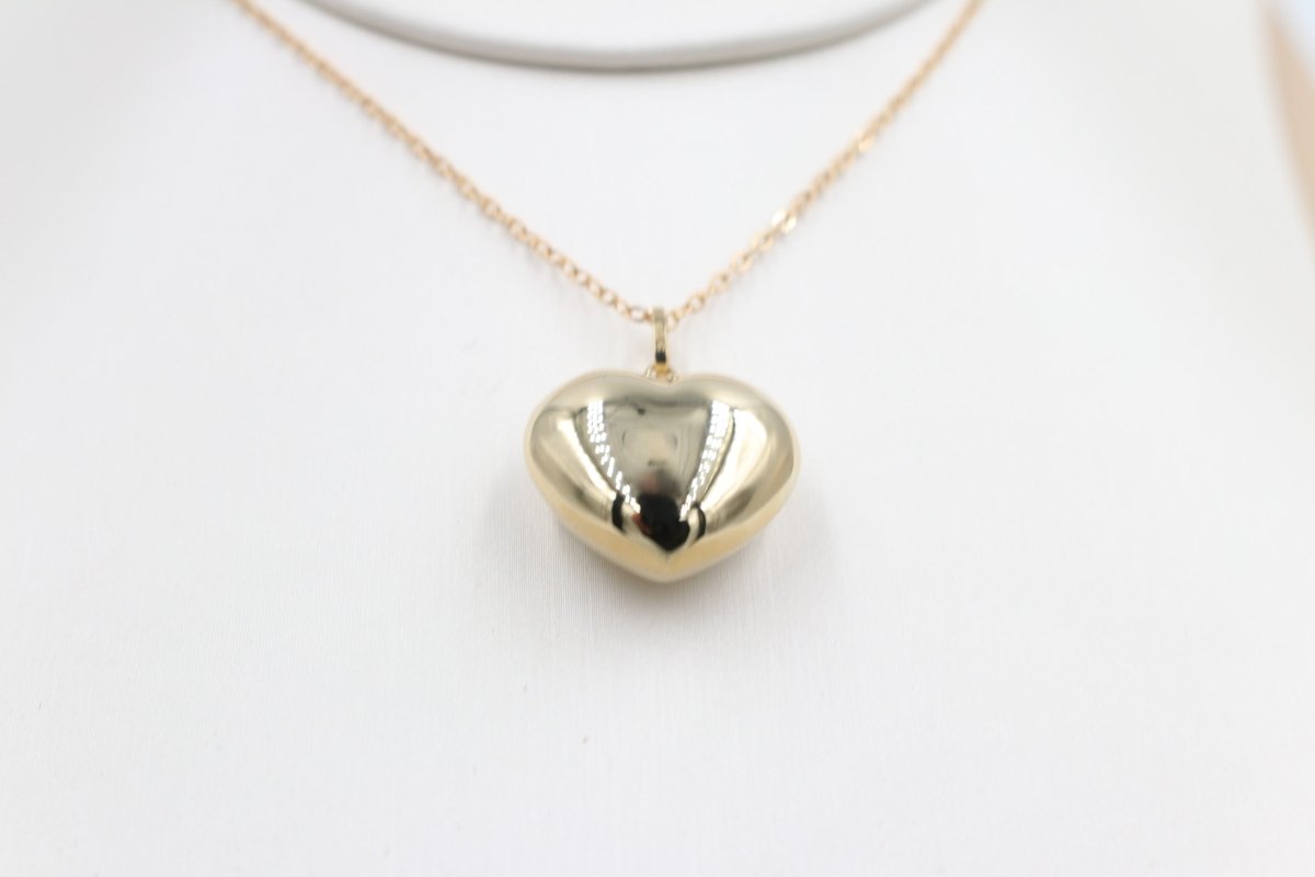 9ct Gold Medium Puff Heart