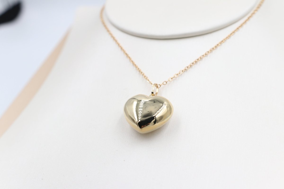 9ct Gold Medium Puff Heart