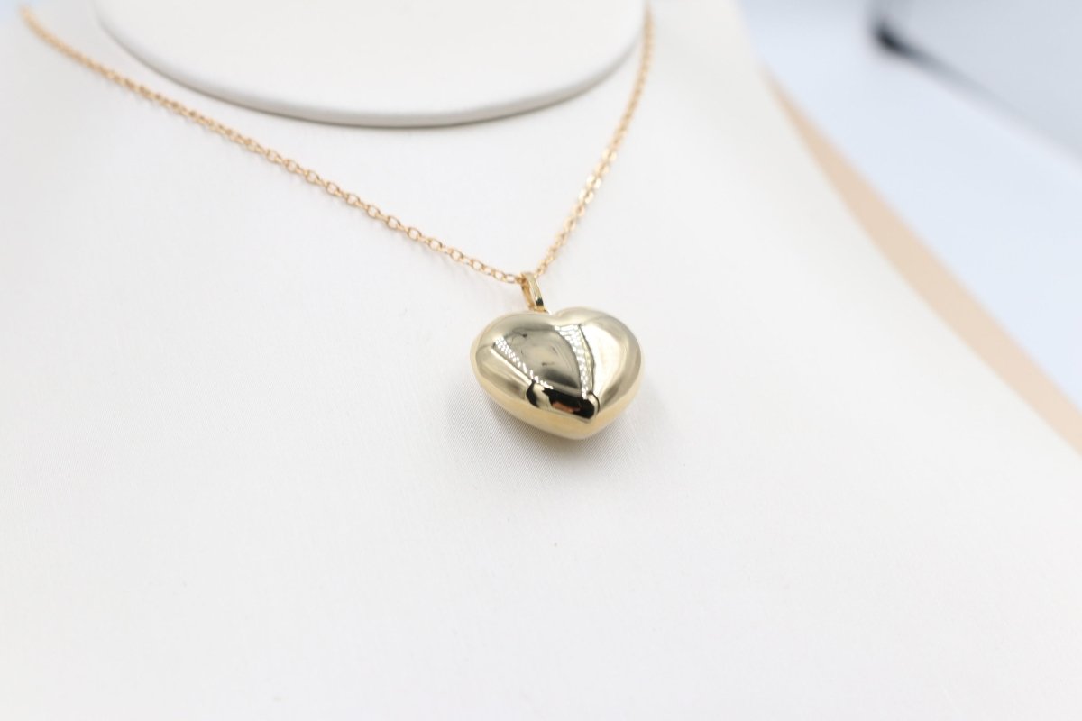 9ct Gold Medium Puff Heart