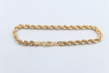 9ct Gold Italian Hollow Rope Bracelet 19cm