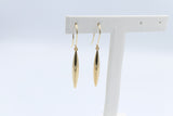 9ct Gold Marquise Drop Earrings