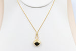 9ct Gold Lariat Style Necklace with Heart 42cm