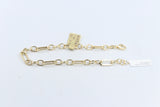 9ct Gold Paper clip Link 1:3 figaro Style Bracelet