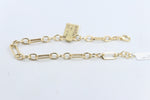 9ct Gold Paper clip Link 1:3 figaro Style Bracelet