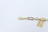 9ct Gold Paper clip Link 1:3 figaro Style Bracelet